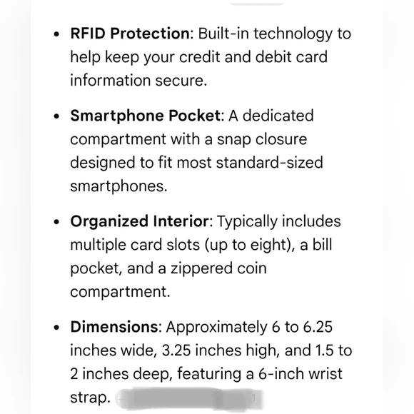 Vera Bradley RFID Smartphone Quilted Microfiber Wristlet Charcoal Gray - Picture 11 of 11